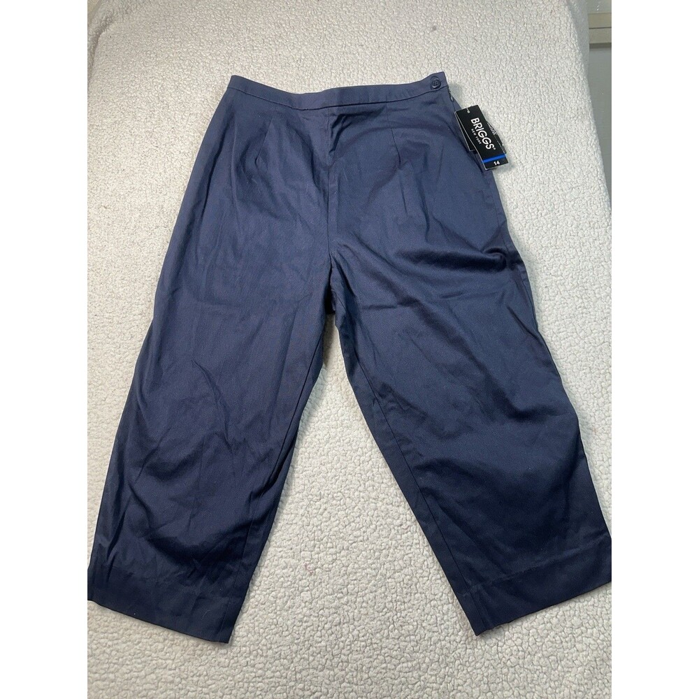 Briggs New York Pants Vintage y2k Navy Capri Trousers Women's Size 14